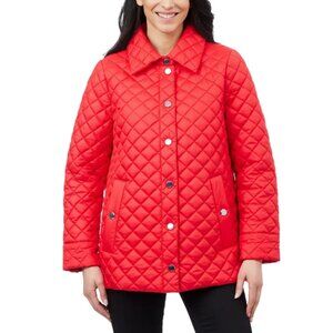 NWT Anne Klein Women's Red Quilted Jacket